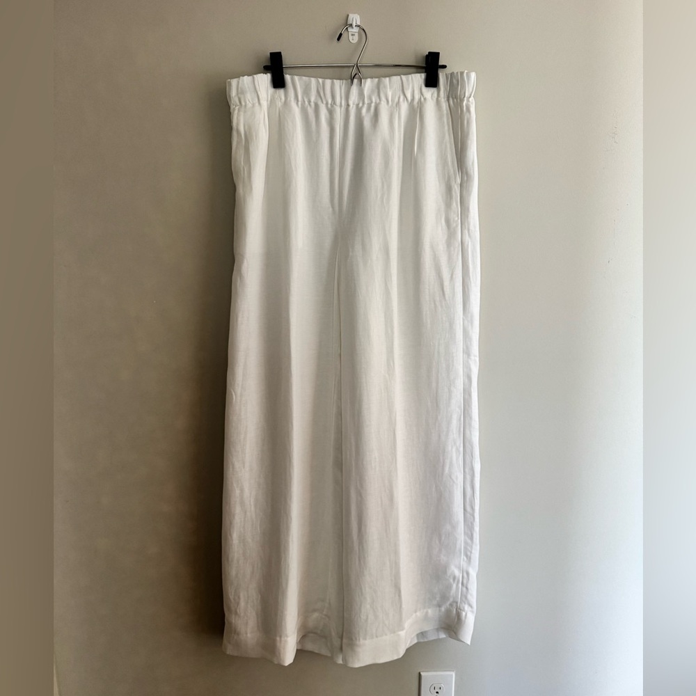 J. Crew White Pleated Maxi Skirt Casual Resort Wear